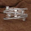 Pierścionki ślubne 14K 3 Kolory Złoty Diamentowy pierścionek dla kobiet Topaz 1 karatowy kamień szlachetny Bizuteria Anillos Silver 925 Biżuterię Zaangażowanie Diamentowe pierścienie 231218