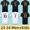Men Kids 2023-2024 Zestawy piłkarskie Vini Jr Modric Soccer Jerseys 23 24 Camiseta de futbol Kroos Bellingham Camavinga Valverde Rodrygo Alaba Kid Kit Footbal Kit