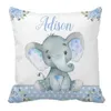 Bedding Sets LVYZIHO Baby Boy Crib Set Custom Name Flower Blue Elephant Shower Gift 231218