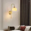 Wall Lamp Personality Affordable Luxury Copper Bedroom Bedside El Guest Room Corridor Entrance LED Light