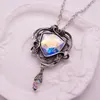 Pendant Necklaces Big Geometric Crystal Glass Gothic Fashion Vintage Punk Necklace For Men Women Halloween Gift Jewelry 2023