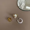 Backs Earrings 3pcs/Set Pearl Ear Cuff Simple Geometry Clip Without Piercing Elegant Women Jewelry