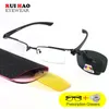 Lunettes de soleil de mode Cadres Lunettes de vue Hommes Demi-monture de lunettes sans monture avec 2PCS Clip sur lunettes de soleil Personnaliser les lentilles optiques 680 231218