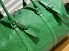 2024 Overnatt Bag Green Yellow Keepall Designers Väskor 45 Handväska Travels Purse Geninue Leather Bandouliere Patte674255