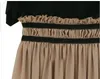 Podstawowe sukienki swobodne damskie sukienki letnia dzianina patchwork szyfonowy odzież plus w rozmiarze krótka sukienka w talii S-4xl P11003 231218