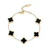 Groothandel Sieraden Luxe Gift Stainls Staal 18K Goud Vrouwen Lucky Flower Bracelet303z