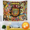 Psychedelic Tarot Trippy Sublime Sun Tapestry Wall Hanging Hippie Tapestries Mushroom Tapestry Eesthetic Room Home Decorhome Decoration