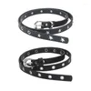 Belts Fashion Teens Pin Buckle Waist Belt Alloy Rivet Decor For Dress Shirt