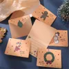 Nouvelles fournitures de jouets de noël 9 pièces/paquet, enveloppes en papier vierge Kraft rétro, enveloppe de noël, lettre cadeau, enveloppe d'invitation, enveloppe cadeau, carte de vœux