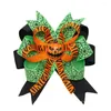 Hårtillbehör Halloween Multi Layer Bow Ribbon roliga barns hårnålflicka huvudbonad för flickor för flickor