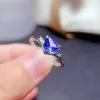 100% Natural Tanzanite Ring for Engagement 6mmx6mm VVS GRAD TANZANITE SILVER RING 925 SILVER TANZANITE SMEYCH