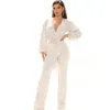 2024 shiny jumpsuit Mother Of The Bride Pant Suits long sleeves new sexy sequined Wedding Guest Dresses blingbling Plus Size Formal pants party Dress evening gowns