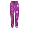 Women's Pants Elegant Ditsy Floral Jogger Spring Purple Flowers Kawaii Sweatpants Women Streetwear Printed Trousers Big Size