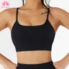 set Qeedns Ribbed Spaghetti Straps Yoga Sports Bra Tops Women Adjustable Strap Gym Fitness Workout Tops Brassiere Activewear