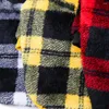 Dog Apparel Pet Fleece Autumn And Winter Thickened Plaid Casual Simple Warm Clothes Vest No Air Leakage