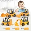 ソートネスティングスタッキングおもちゃのおもちゃトラック積み降ろしプラスチックDIYトラックおもちゃアセンブリエンジニアリングカーセットキッズ教育玩具for Boy Gifts Q231218