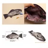 Storage Bags Pencil Bag Carp Pen Realistic Fish Shape Makeup Pouch Case With Zipper Back To School Drop Delivery Home Garden Houseke Dhnxo