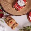 ベーキング型漫画クリスマスクッキー型雪だるまサンタクロースエルククリスマスツリーフォンダンビスケットカッターとスタンプケーキデコレーションツール