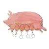 Juldekorationer Pig Wall Decoration Animal Söt konst Rustik trähänge Pärla Auktion Crystal Car Hanger 231218