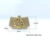 Crystal Sunflower Golden Banquet Clutch Dress Women's Bag European And American Evening Bag Ladies Handbag FMT-4085