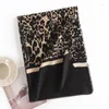 Scarves European American Fashion Leopard Print Imitation Cashmere Women's For Winter Warmth Commuting Cold Protection Shawl