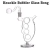 Com Base Knuckles Vidro Bong Dab Rig Hookahs 14mm Feminino Blunt Bubbler Reciclador Tubos de Água para Erva Seca com Tubos de Queimador de Óleo de Vidro Masculino de 14mm