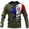 Jaquetas Táticas França Exército Camuflagem Homens Senhoras Hoodies Commando ARMY-VETERAN 3D Forças Especiais de Manga Comprida Camisas Táticas Roupas Masculinas L231218