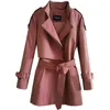 Women's Trench Coats 2023 Spring Western Style Double-breasted Women Fashion Raglan Sleeve Changed Color Coat