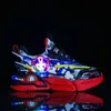 Athletic Outdoor Children s LED Sports Shoes Lighting Air Mesh Casual Soft Sole Cute Luminous 231218