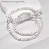 Colares Pingente Novo Tren Imitação de Pérolas Colar Para Homens Temperamento Simples Handmade Strand Bead Colar Homens Fine Jewelry Wedding GiftL231218