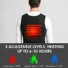 Men's Vests Winter Electric USB Heated Jacket Women Men Warm Vest Infrared Electric Heated Waistcoat For Camping Cycling Thermal Clothing 231218