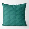 Pillow Mint Green Geometric Pattern Home Bedroom Living Room Cover 40x40cm Linen Decorative Pillowcase Sofa Bed