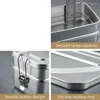 Dinnerware 1 PCS Stainless Steel Lunch Box Double Layers Bento Student Container Snack Storage Anti-Leak Fruits