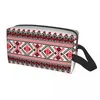 Cosmetic Bags Ukraine Vyshyvanka Embroidery Makeup Bag Women Travel Organizer Cute Bohemian Geometric Storage Toiletry