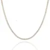 Bijoux en argent Sterling 925 14K pour femmes, bijoux en Zircon plaqué or 18K, ras du cou, collier CZ de 2MM, chaîne de Tennis