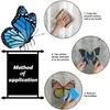 Wall Stickers 20PCS Butterfly Window Anti-Collision Clings Decals Reusable Stained Glass Film 3d Sticker