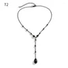 Pendanthalsband Halloween Blood ClaVicle Chain Halsband Elegant Drop Fringe Choker Punk Hip Hop smycken gåva