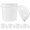 Take Out Containers 6pcs Popcorn Bucket Food Ice Cream Bowl Snack Container With Dome Lid