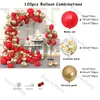 Andra evenemangsfestleveranser Red Gold Balloons Garland Arch Kit med Confetti Ballon Set For Engagement Valentines Bridal Shower Wedding Birthday Party Decor 231218