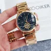 Лучшие классические дизайнерские часы PP Мужские деловые сто Автоматические механические часы Tourbillon Six PinМодный браслет Montre De Luxe Bracele Gift