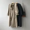 Women's Trench Coats Superaen Koreańska kurtka płaszcza 2023 Autumn Casual Long