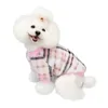 Dog Apparel Pet Fleece Autumn And Winter Thickened Plaid Casual Simple Warm Clothes Vest No Air Leakage