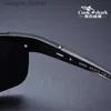 Sunglasses Cook Shark's new aluminum magnesium sunglasses men's sunglasses polarized driving drivers color glasses tideL231218