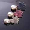 Xumieiyizu luksusowe duże świeże kolczyki z kropli perłowej utwardzone lśniące cyrkonia ręcznie robione kolczyki