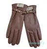 Designer Gloves Classic Vintage Glove Winter Warm Brand Outdoor Riding Ski Glove Black Women Sexy Chain Gloves