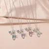 Anhänger Halsketten weibliche glänzende Strassstein Mermaid Halskette Trending Y2K Colarmbone Kette für Freunde Geburtstagsfeier Schmuck Geschenk Großhandel Großhandel