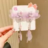 Haarschmuck Quaste Kopfschmuck Blume Hanfu Ornament Seitenclip Chinesischer Stil Kinder Haarspangen Zubehör Kinder Mädchen Haarnadel