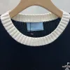 Abito causale firmato T-shirt estiva in maglia da donna Modello di lettere di moda Abiti lunghi Abiti da donna a maniche corte