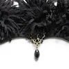 Party Supplies Schwarz Hexe Stirnband für Frauen Mädchen Gothic Prinzessin Tiaras Genickstück Halloween Kostüme Kopfschmuck R7RF