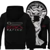 Vestuário 2023 Nova Equipe F1 Hoodie Outono e Inverno Mens Engrossar Jaqueta Com Capuz Ao Ar Livre Corrida Esporte Motocicleta Alta Qualidade Coa